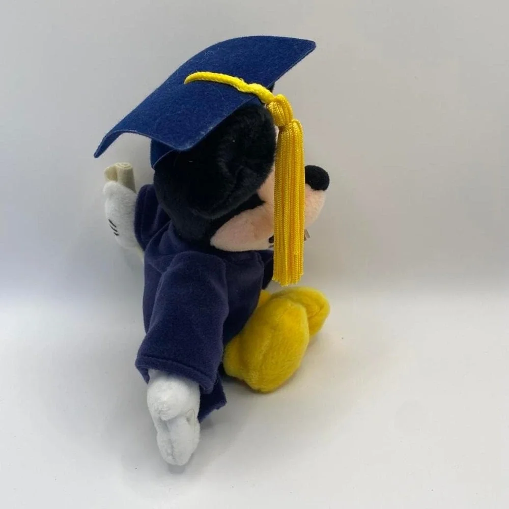 Disney‎ Mickey Mouse Graduation Bean Bag Plush – Cap & Diploma – NWT